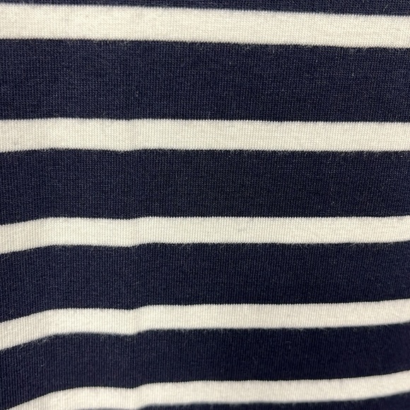 Talbots Womens Maxi Skirt M Navy White Stripes Stretch Waist Flowy Classic EUC - Picture 3 of 9